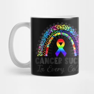 Cancer Sucks In Every Color All Cancer Matter Boho Mug